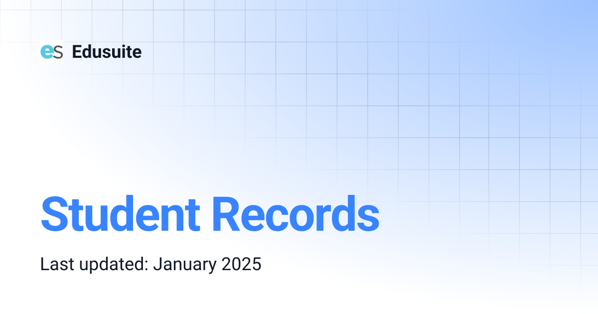 Student Records | Edusuite