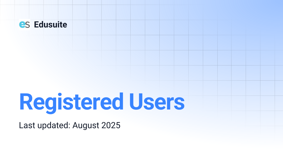 Registered Users | Edusuite